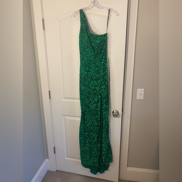 Sherri Hill‎ Emerald Prom Dress 54330 Size 4 - Picture 3 of 8